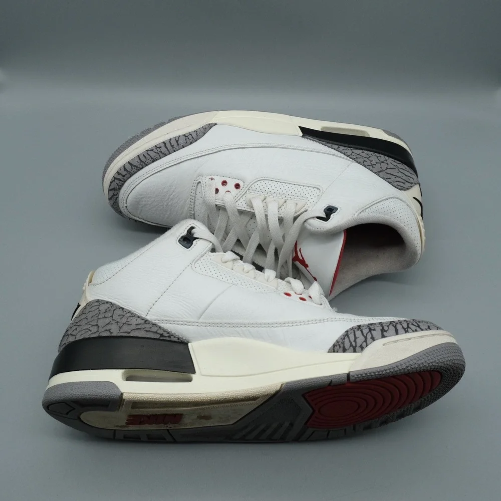 Jordan 3 Retro Mens White Cement Reimagined 9.5 DN3707-100